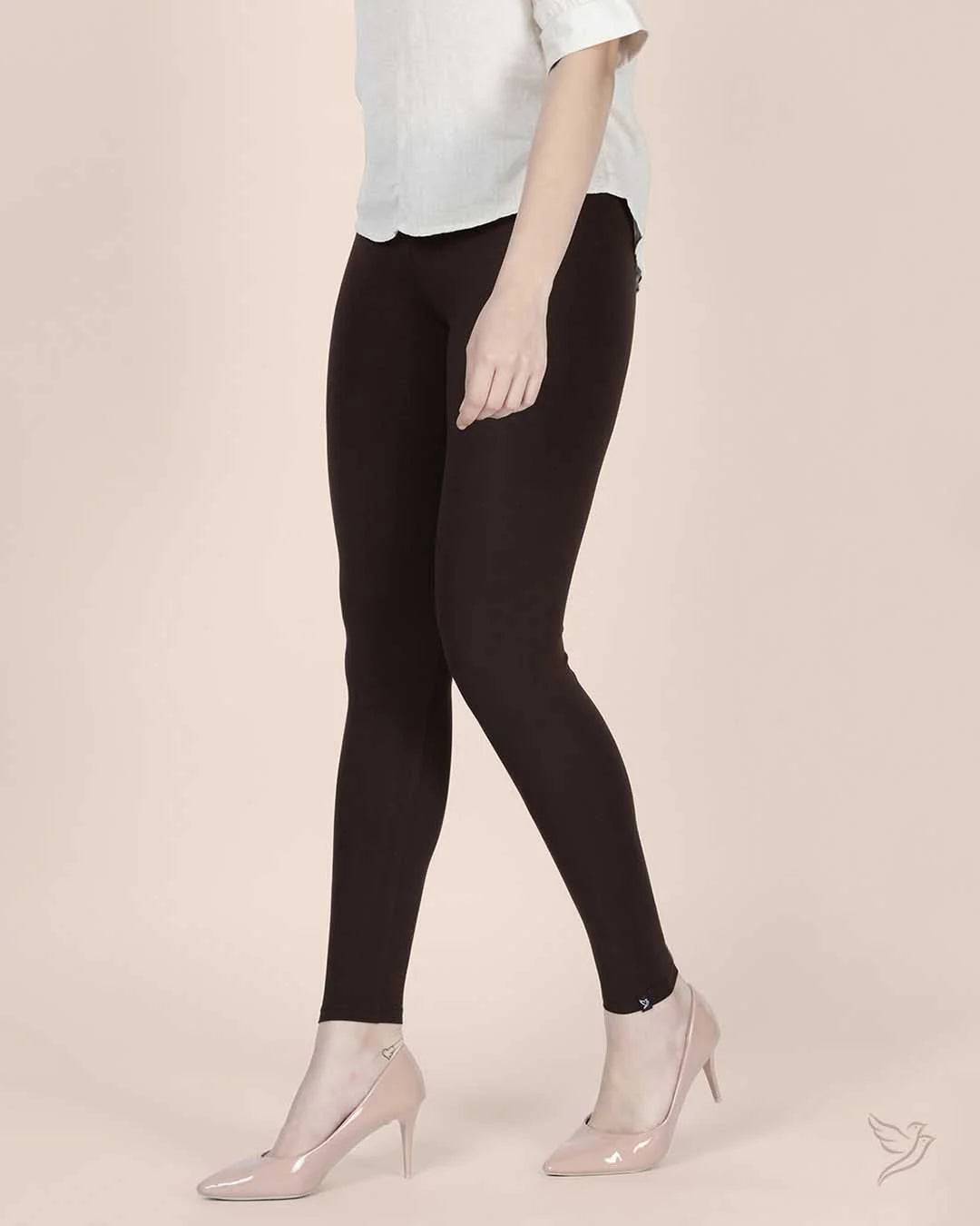 Twin Birds Ankle Legging - Dark Chocolate