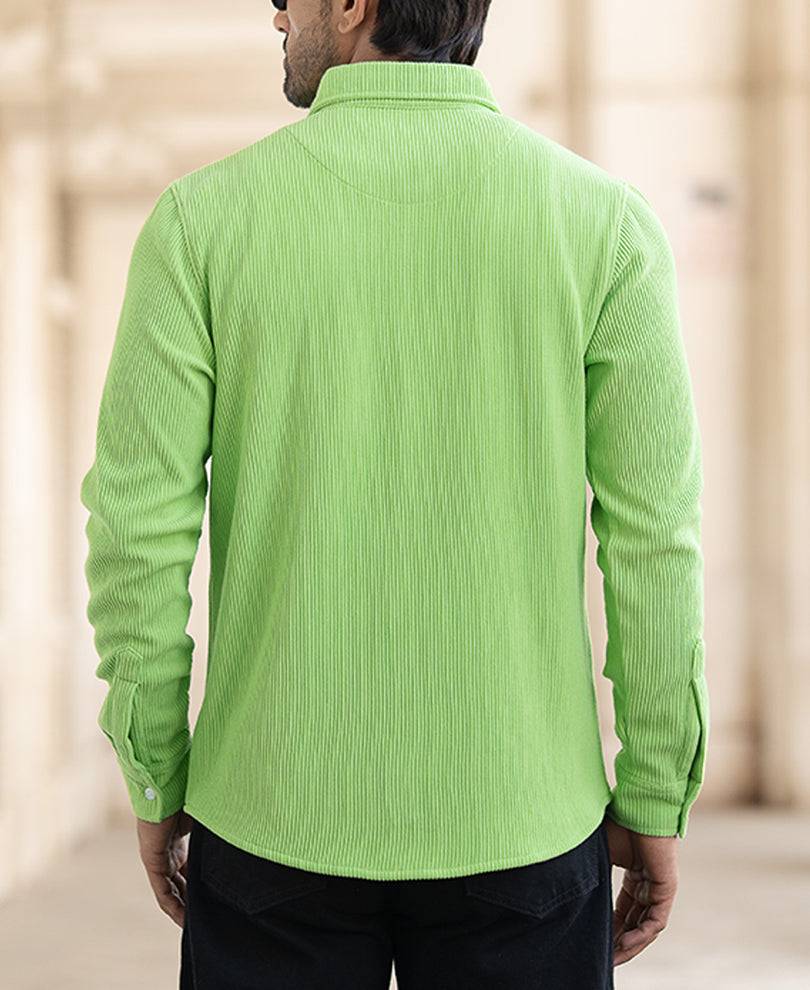 Lime Green Regular Fit Full Sleeves Shirt Buy @ ₹1099