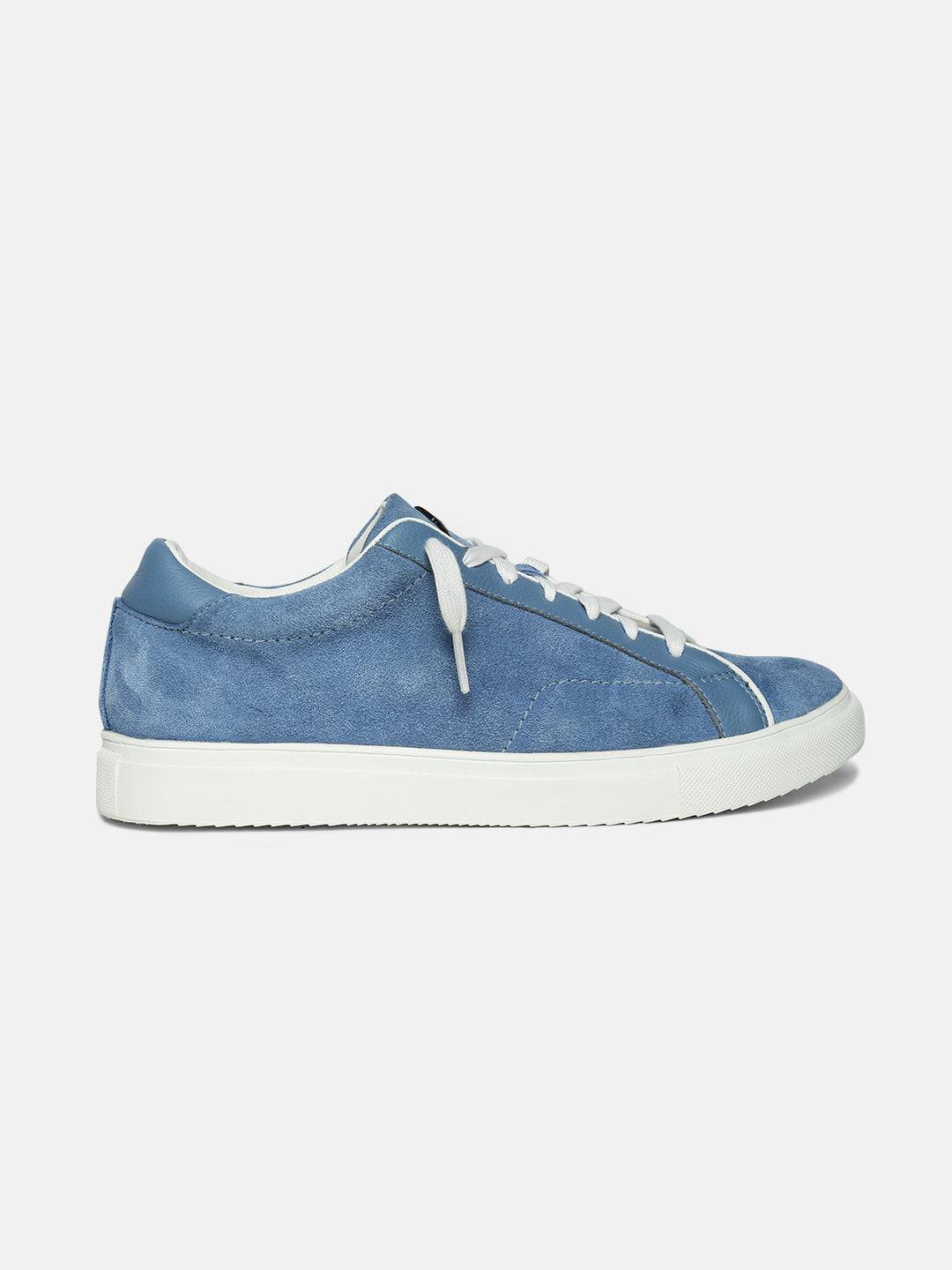 Premium Leather Casual Sneakers - Sky Blue