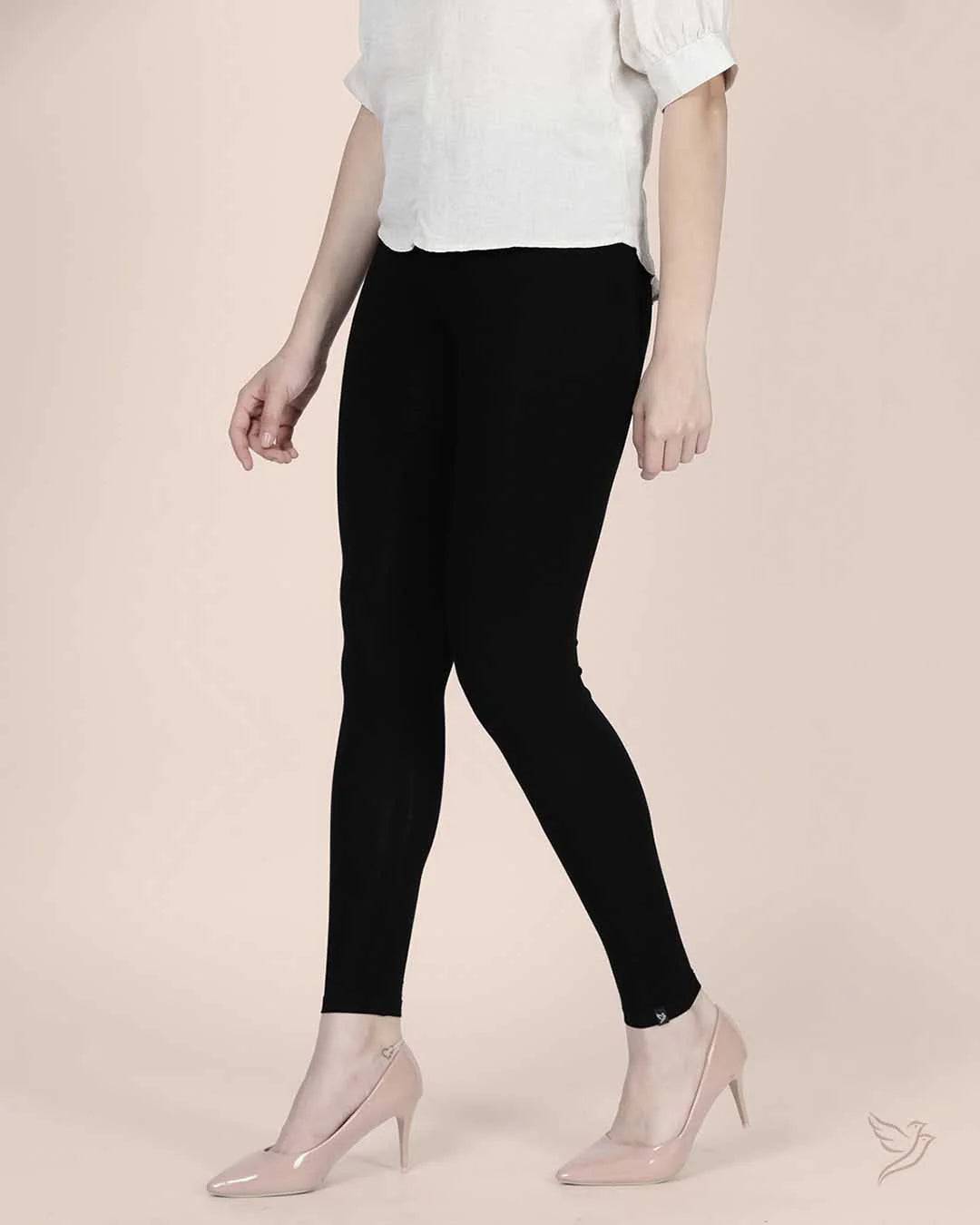 Twin Birds Ankle Legging - Black