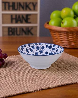 Indigo Blossom Serving Bowl
