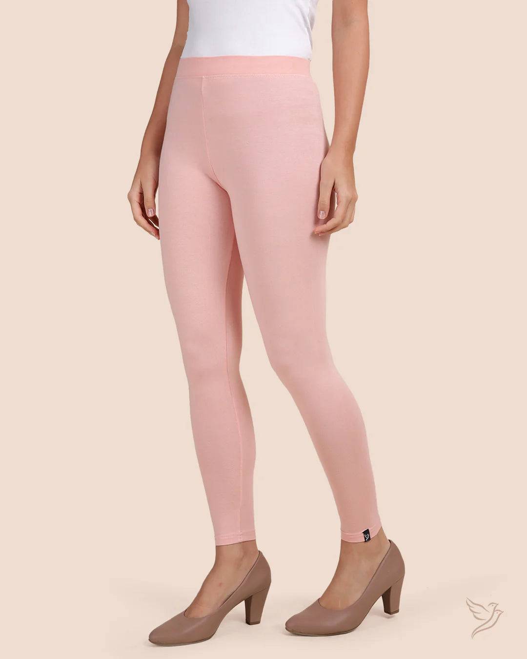 Twin Birds Churidar Legging - Peach Pink