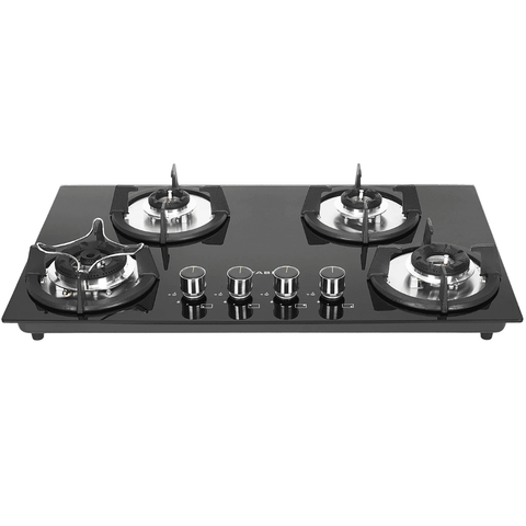 Faber Hob SUPERIA HT764 BR AI, 4 burner 90 cm Auto Ignition Glass Top Full Brass Burners 2 Medium + 1 Small + 1 High Gas Stove (Black) Buy at only ₹19599
