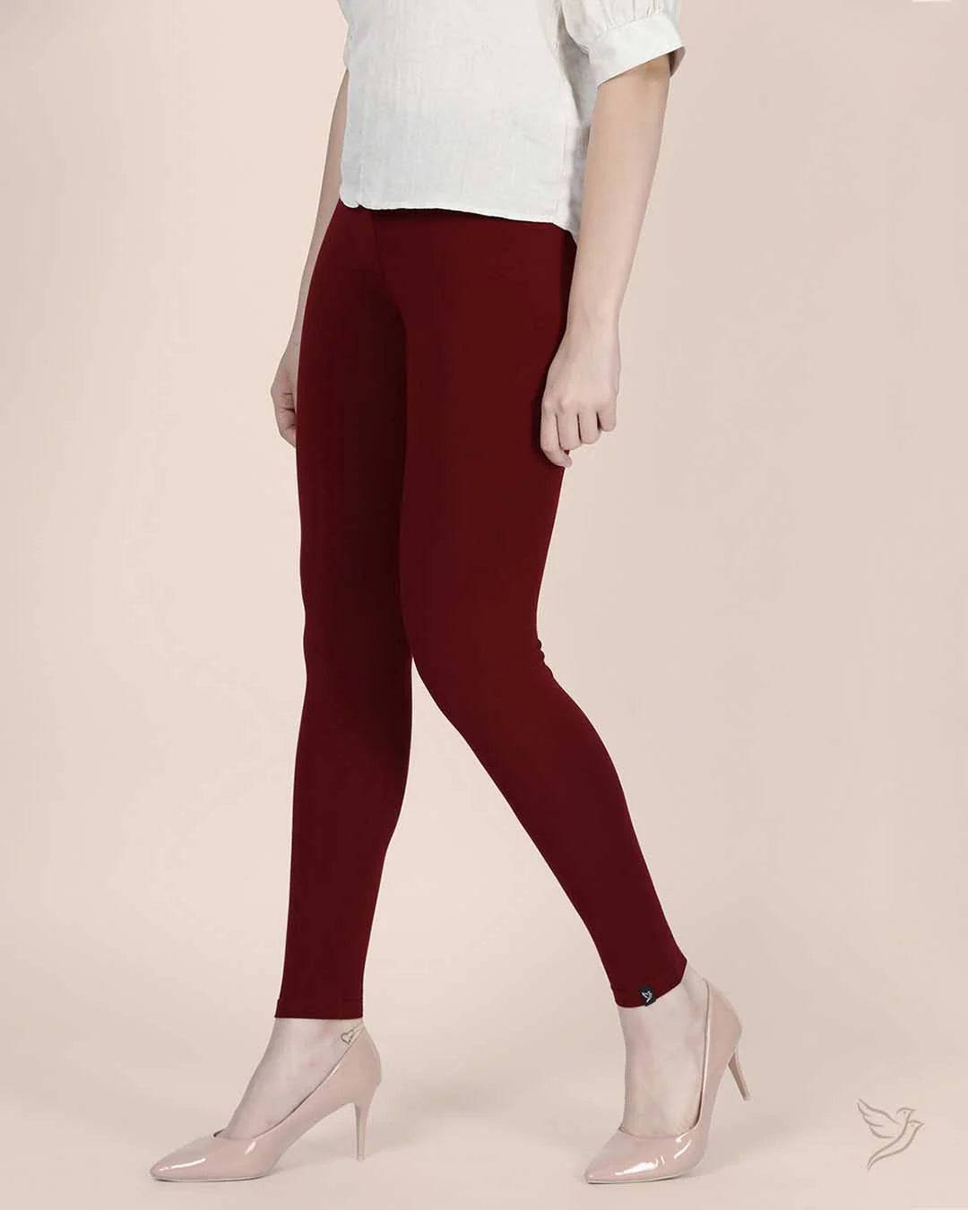 Twin Birds Ankle Legging - Cherry Berry