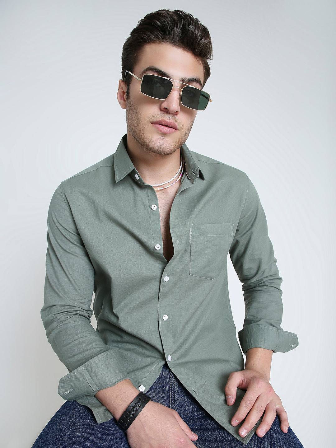 Pastel Olive Mist Everyday Shirt Buy only at ₹659