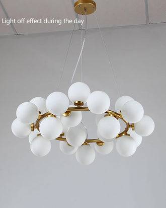 Aries Shiny Nickel Chandelier - 25 Light