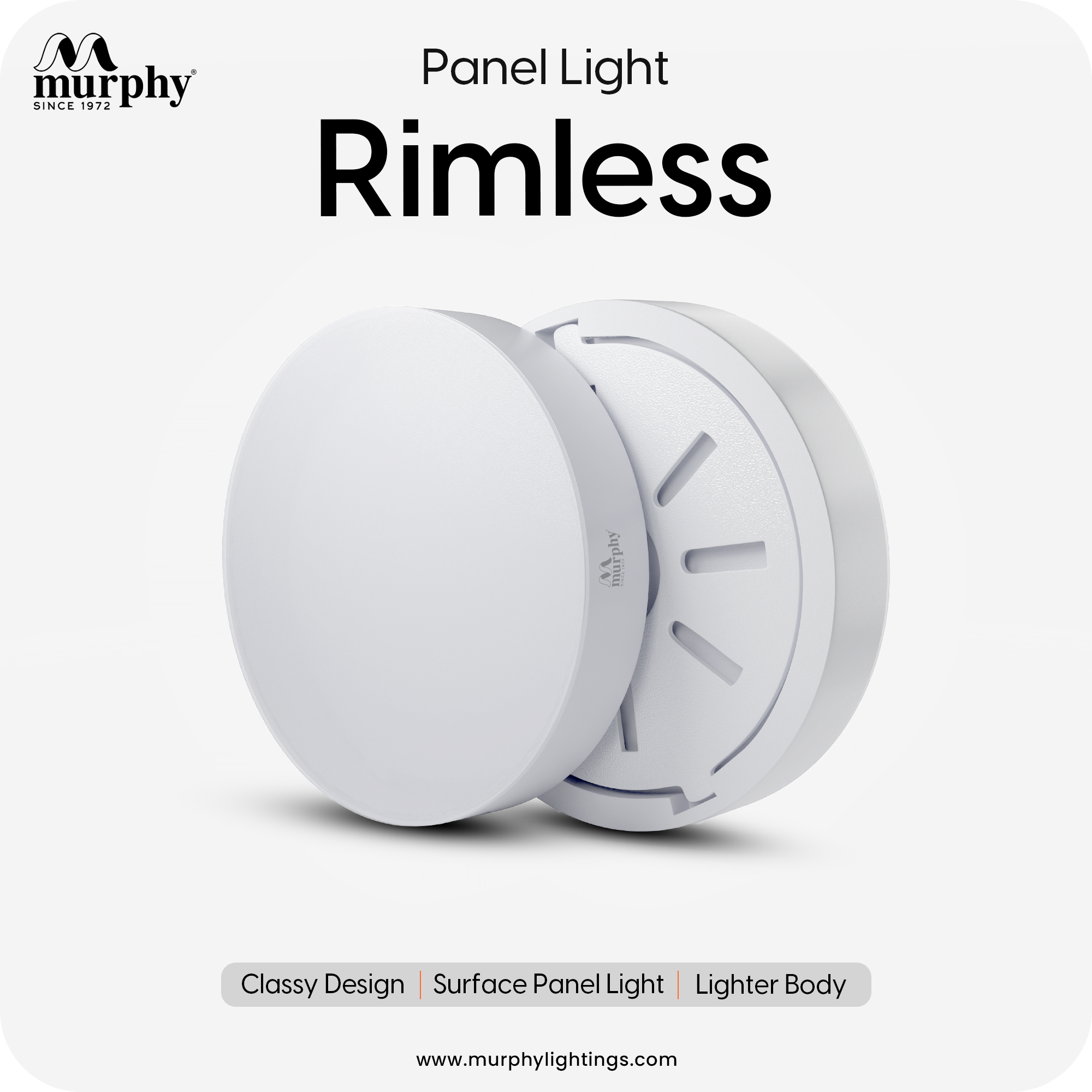 Buy Murphy 12W Rimless Round Surface Panel Light in Accessories | Best ...