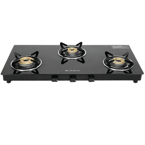 Faber Cooktop, SPARK 3 BB BK, 3 Burner cm Auto Manual Glass Top Stainless Steel Burner 1 Big + 1 Medium + 1 small Gas Stove (Black) Buy at only ₹4999