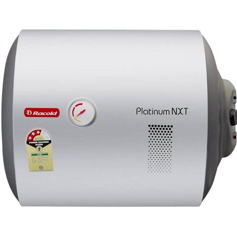 Racold 50 Ltrs Horizontal Storage 5 Star Water Heater Geyser (Platinum Nxt H50, White) Buy only at ₹16499