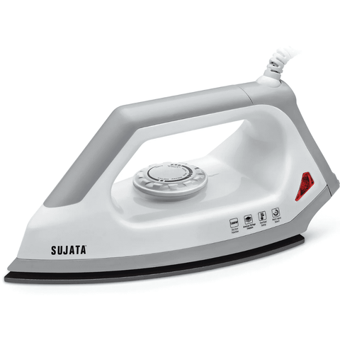 Sujata 1000 Watts Non Sick Coated Sole Plate Dry Iron ( Espira, White Orange) Buy only at ₹799
