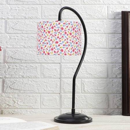 Multi cotton Curvy table lamp with Iron Base (SP15)