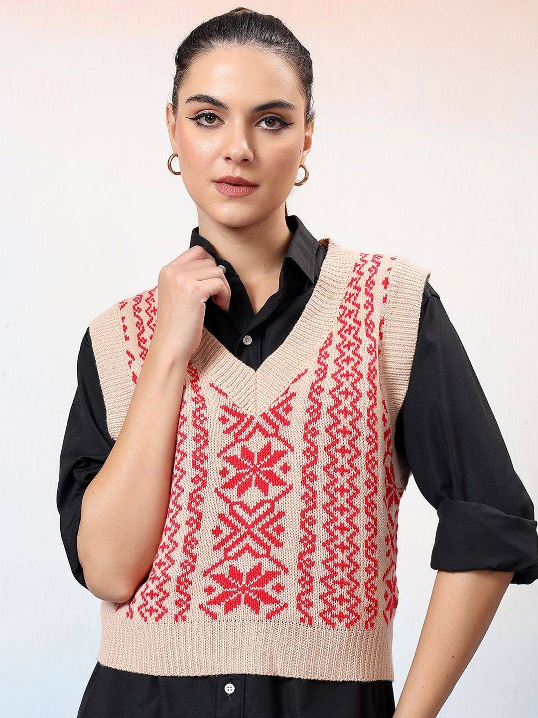 Kotty Women Printed Crop Pullover