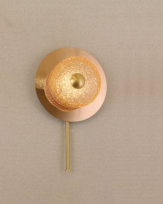 Luxe Diamond Glow Wall Light - Golden Glass