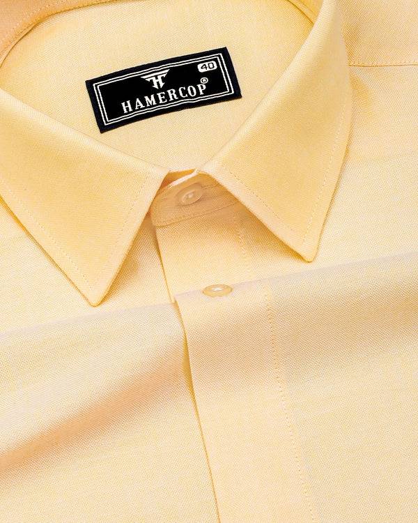Navajo Yellow Oxford Cotton Plain Formal Shirt