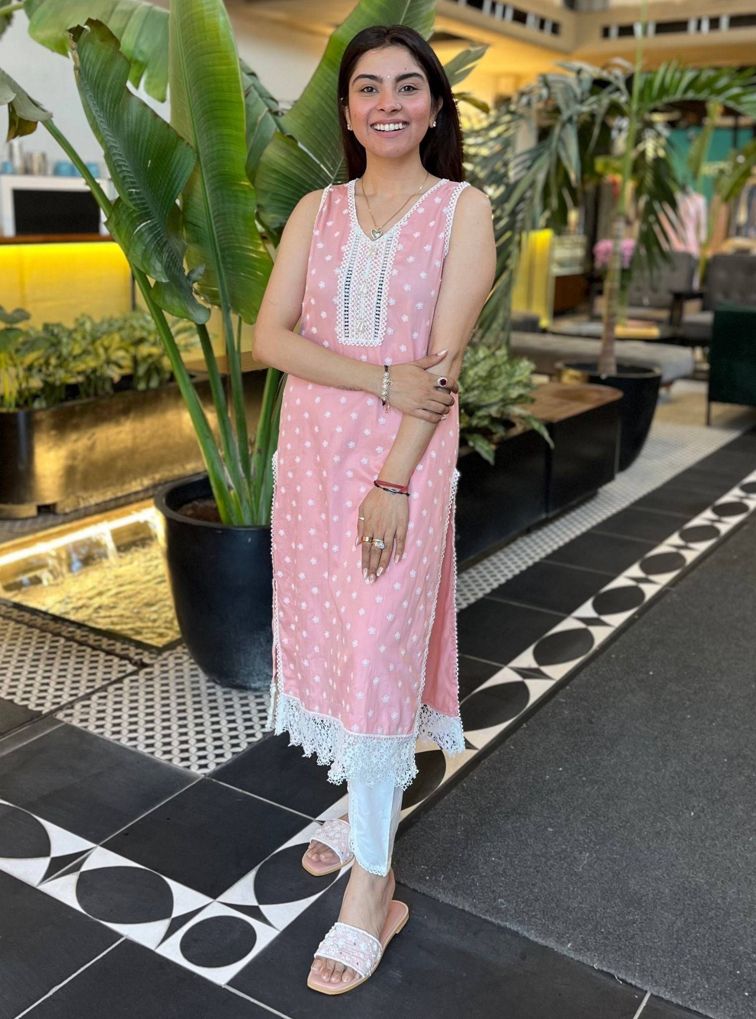 Paulie Pima Pink Kurta Set