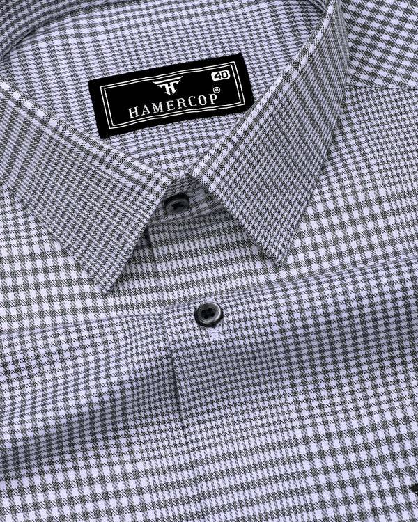 Corozal Black With White Check Premium Giza Shirt
