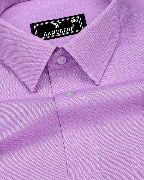 Pearly Purple Oxford Cotton Plain Formal Shirt