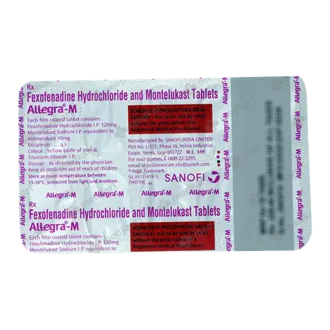 FEXOFENADINE 120 MG+MONTELUKAST 10 MG