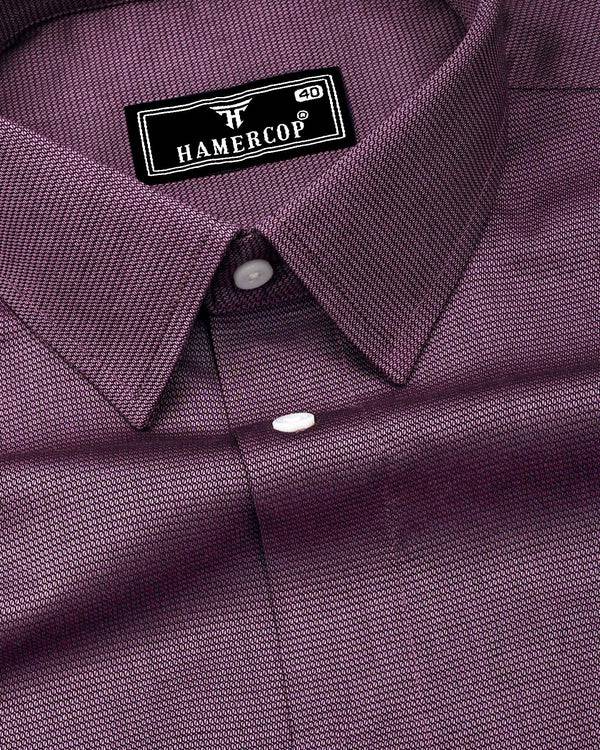 Stilet Onion Pink Dobby Texture Cotton Shirt