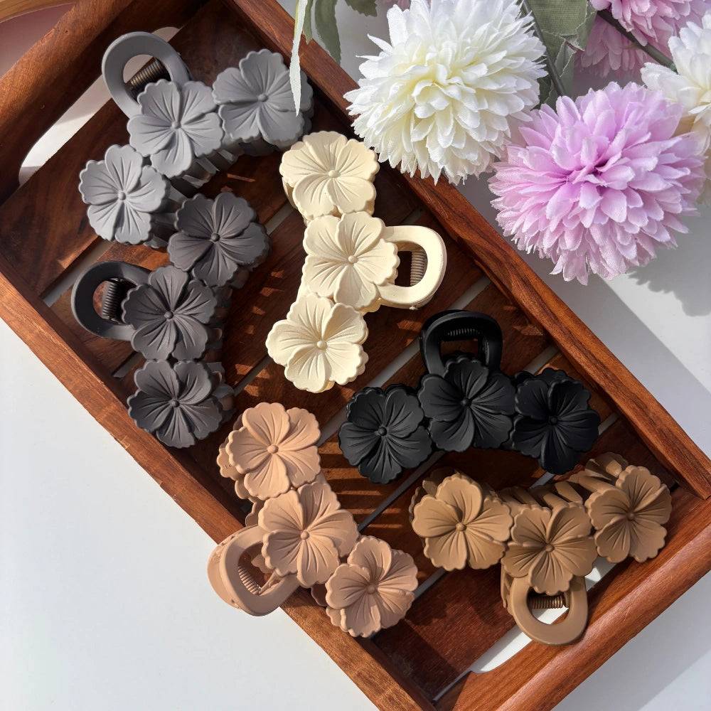 Triple Flower Hibiscus Hair Claw – Large
