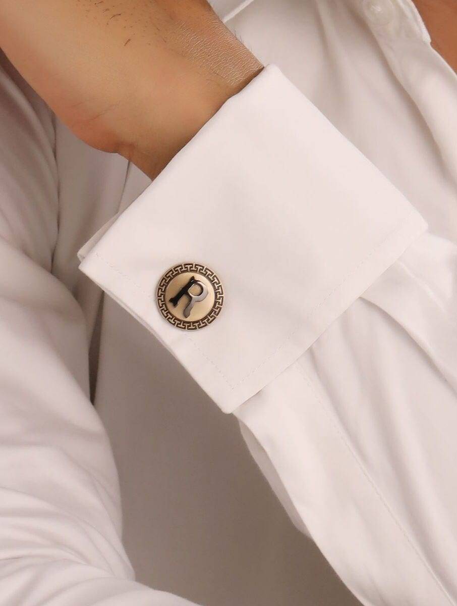 Men Antique Gold Brass Cufflinks