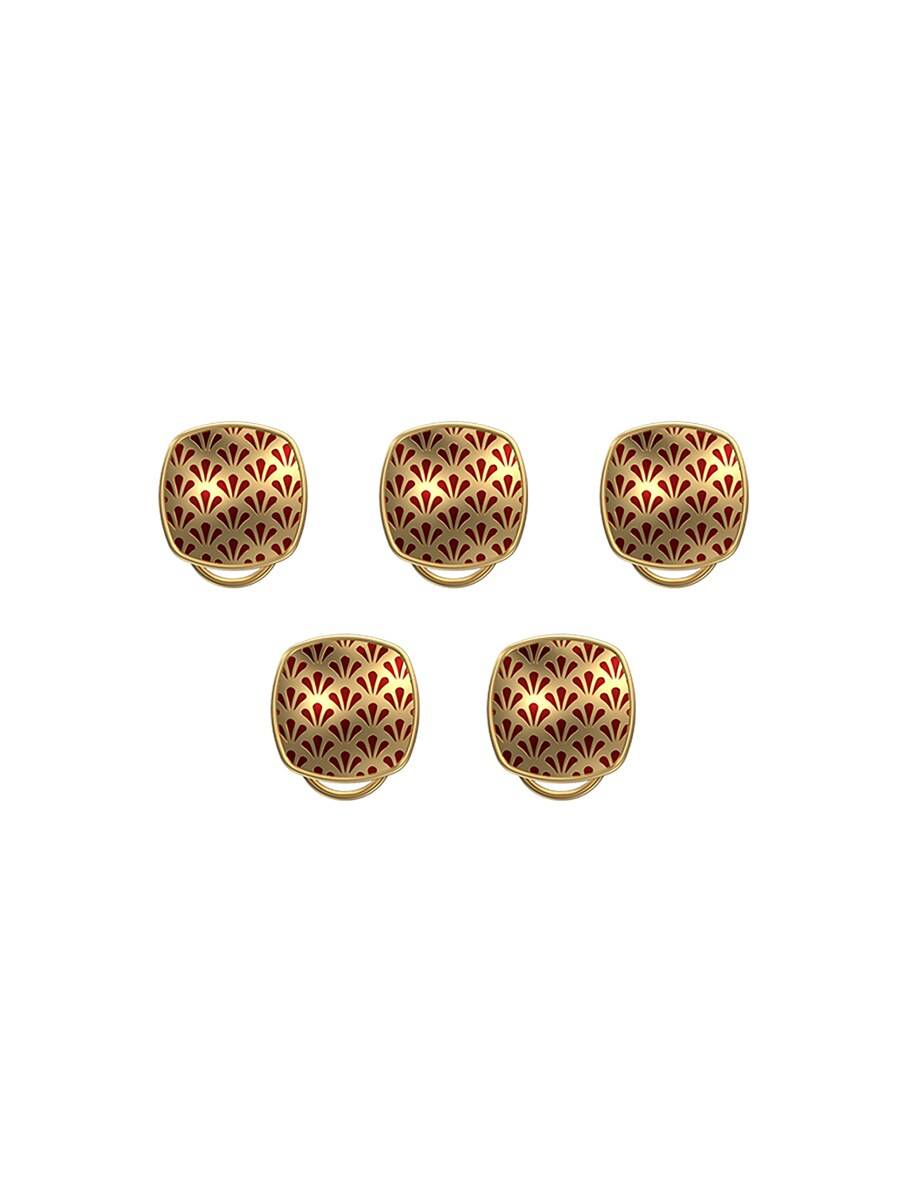 Men Red Brass Buttons