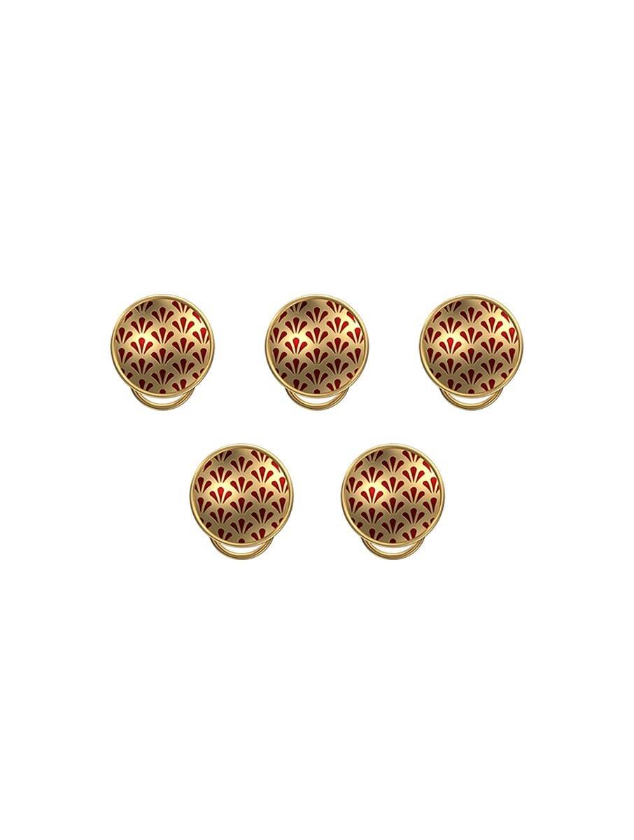 Men Red Brass Buttons