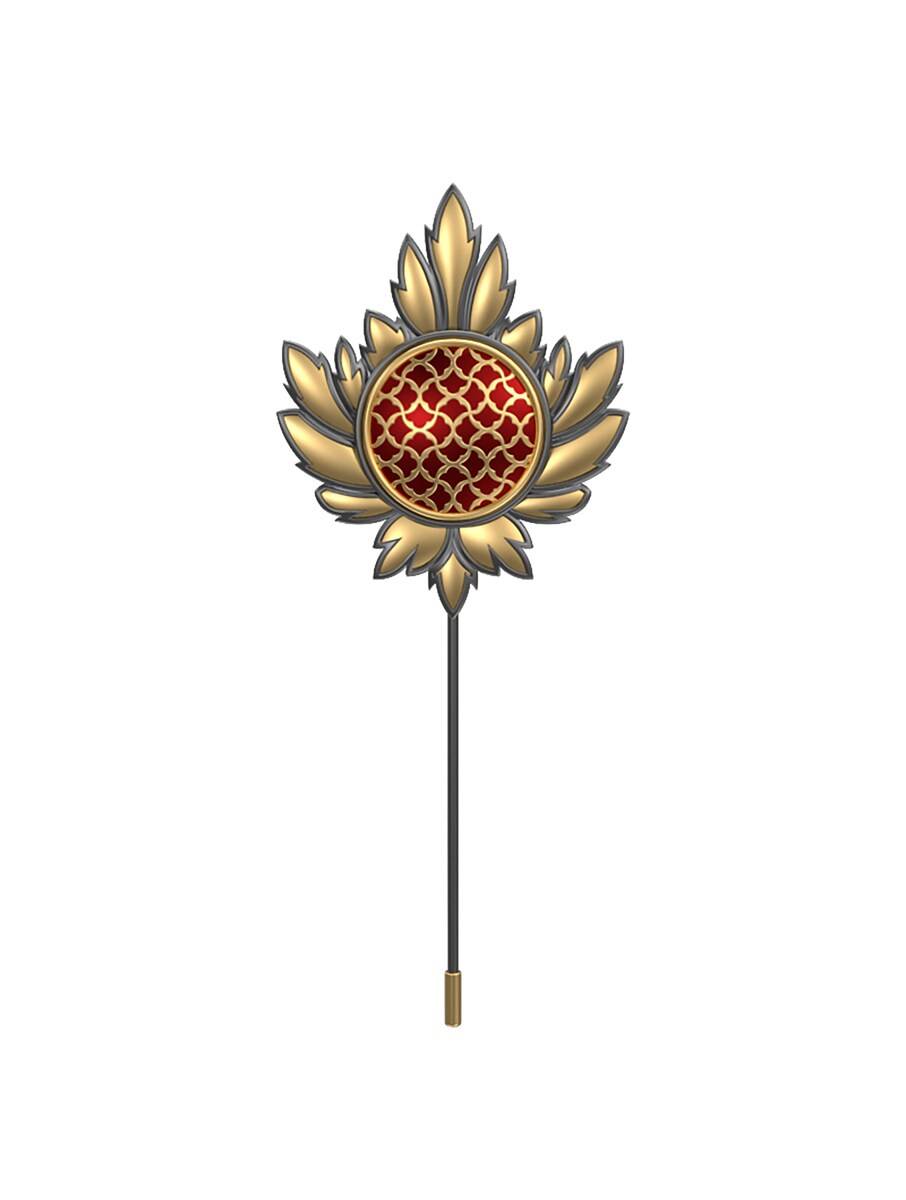 Men Red Brass No Stone Lapel Pins