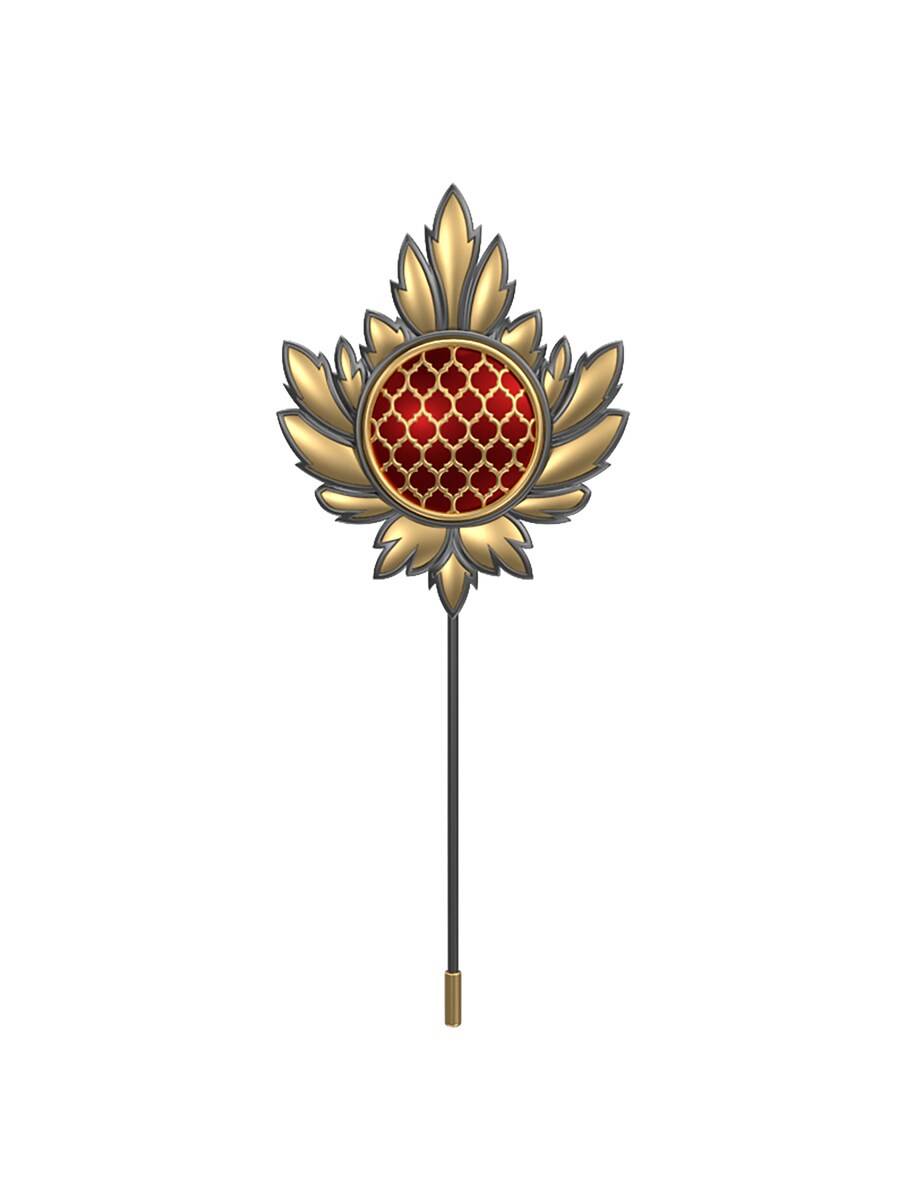Men Red Brass No Stone Lapel Pins