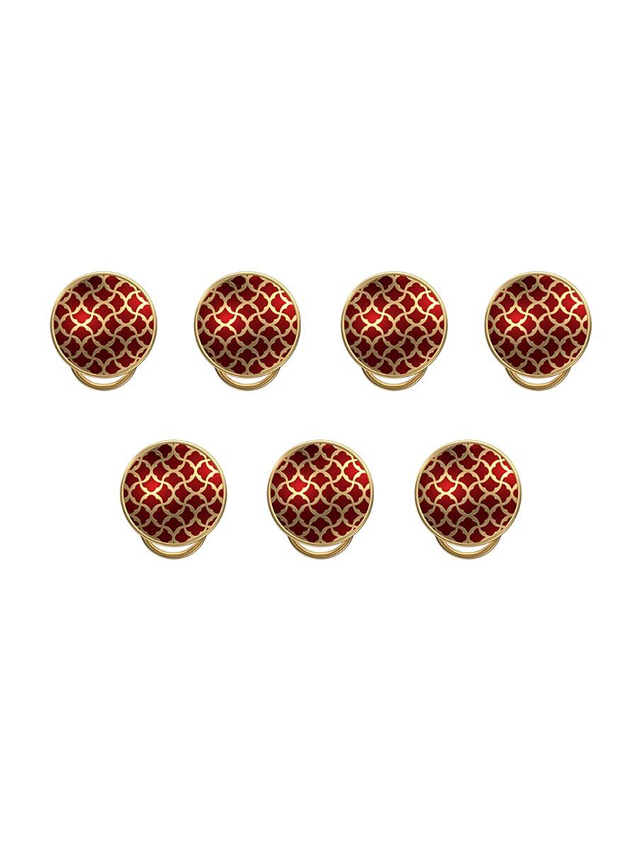 Men Red Brass Buttons