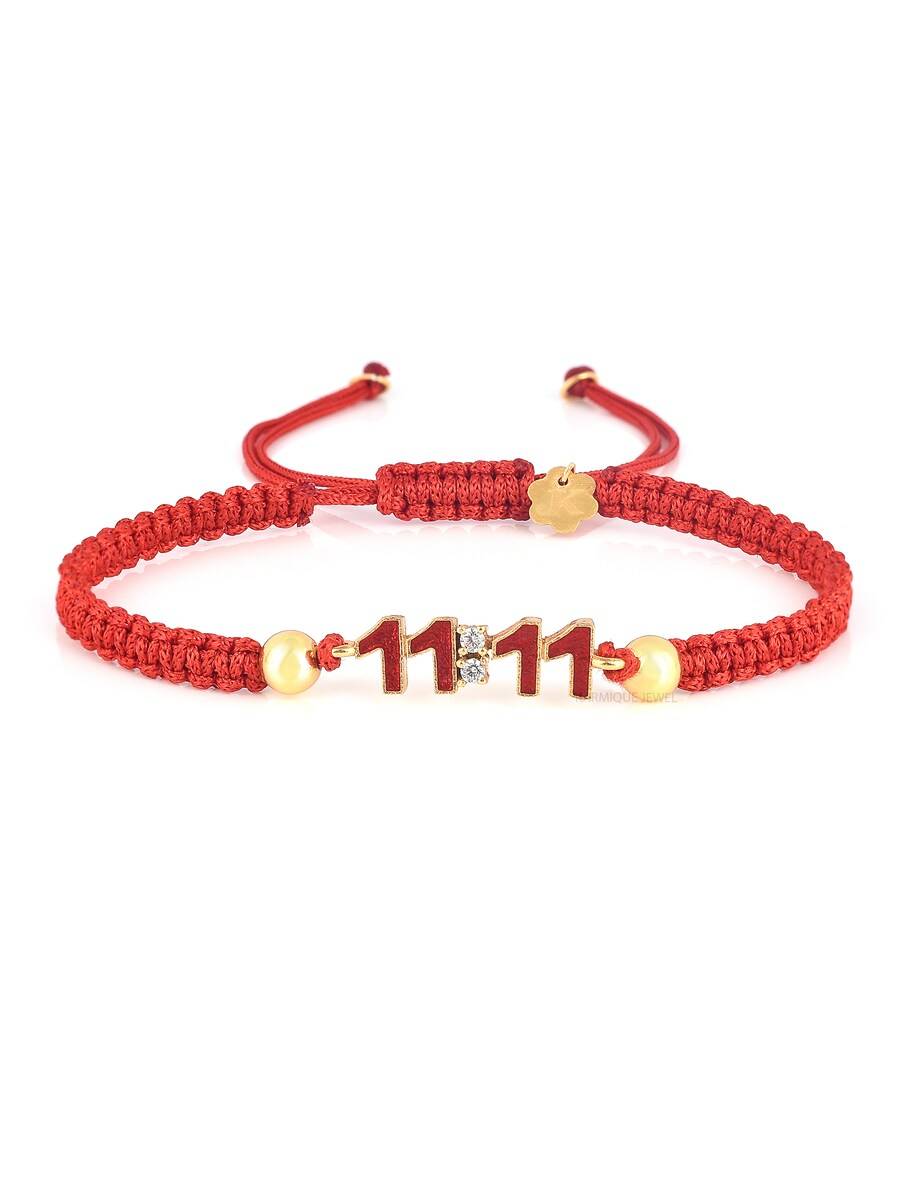 Men Red Gold Tone Silver Cuffs & Bracelet