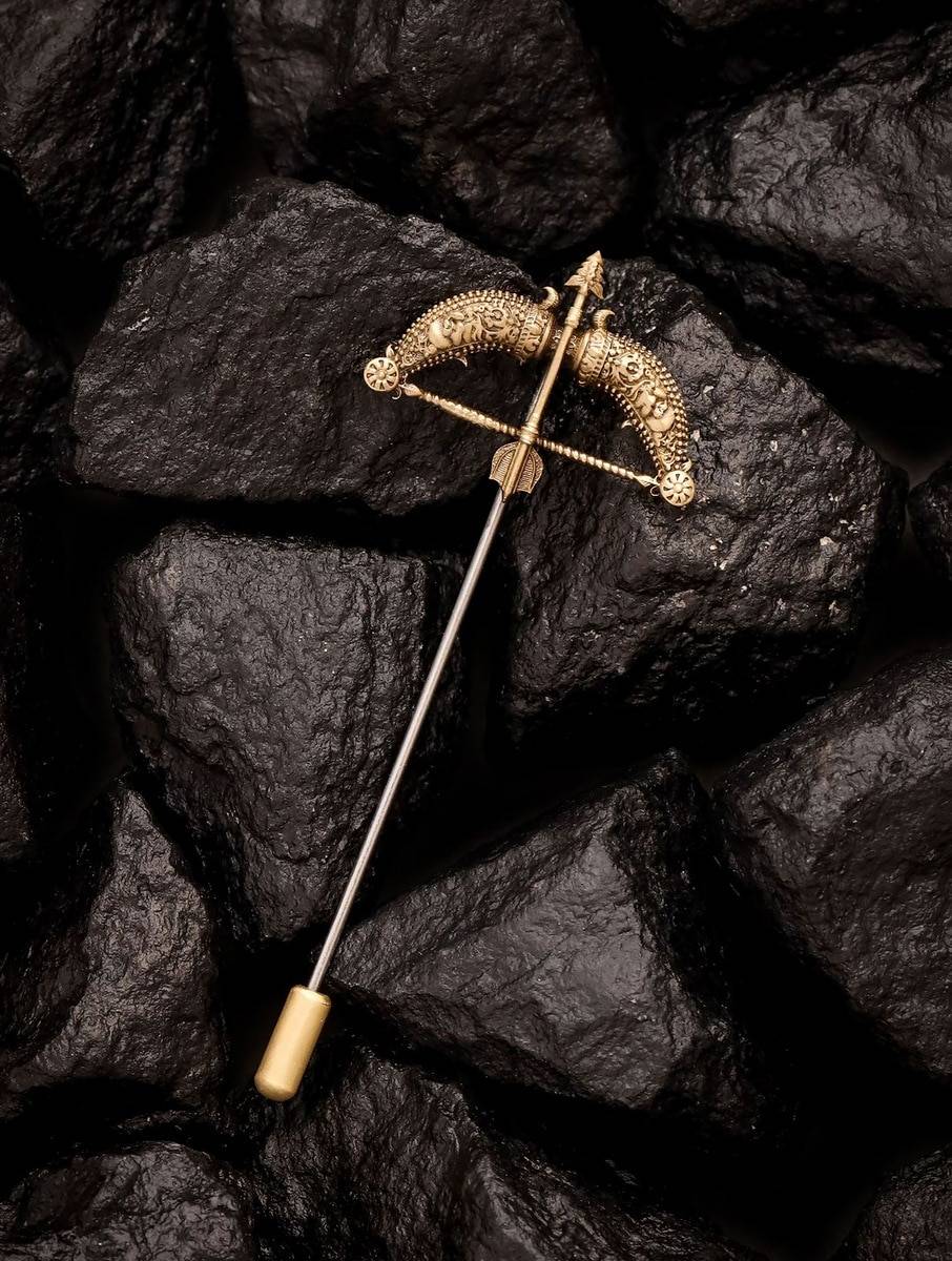 Men Antique Gold Brass Lapel Pins