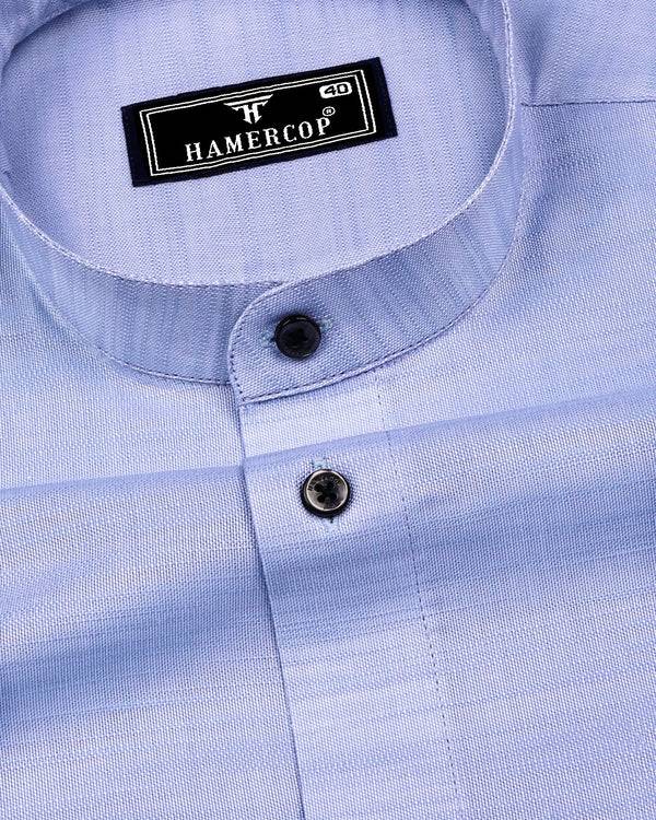 Clinton Gray Solid Linen Cotton Shirt