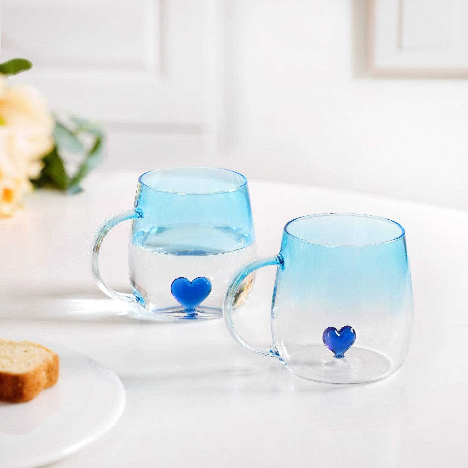3D Blue Heart Ombre Mug Set Of 2 450ml buy only at ₹1190