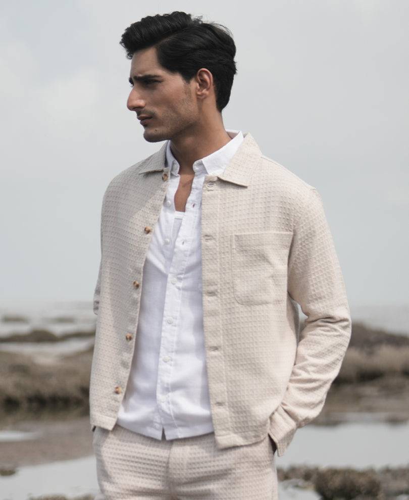 Cream Structured Co-ord Set Buy @ ₹1799