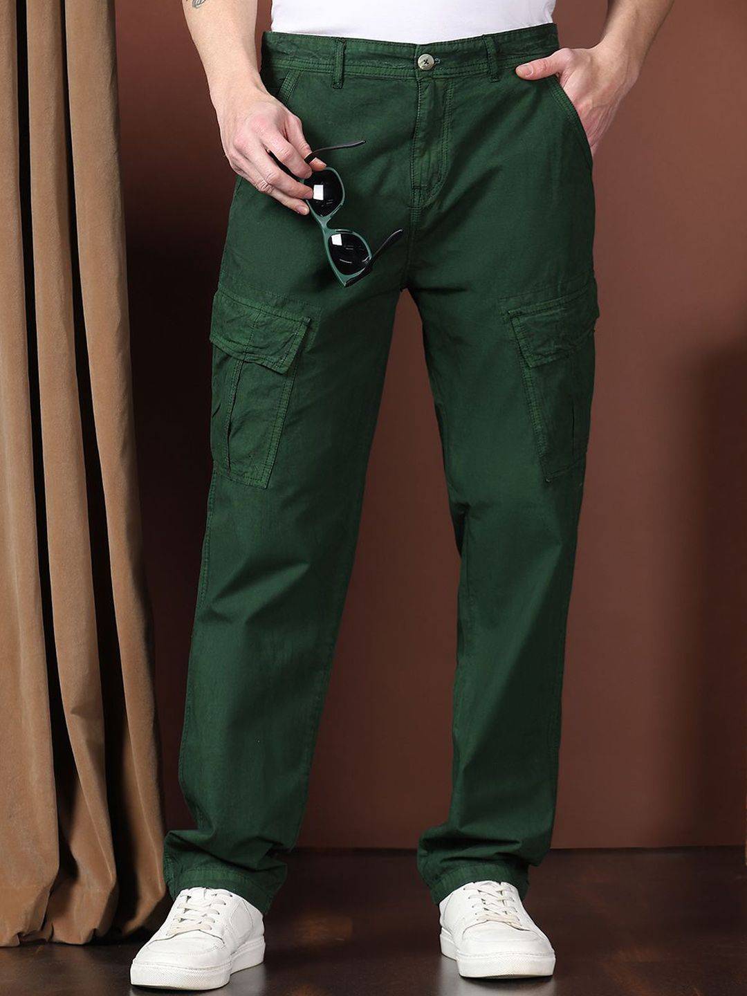 Kotty Men Relaxed Easy Wash Cargos Trousers