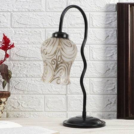 Multicolor Mosaic Glass Zig Zag Curvy Table lamp with Iron Base (EN10)