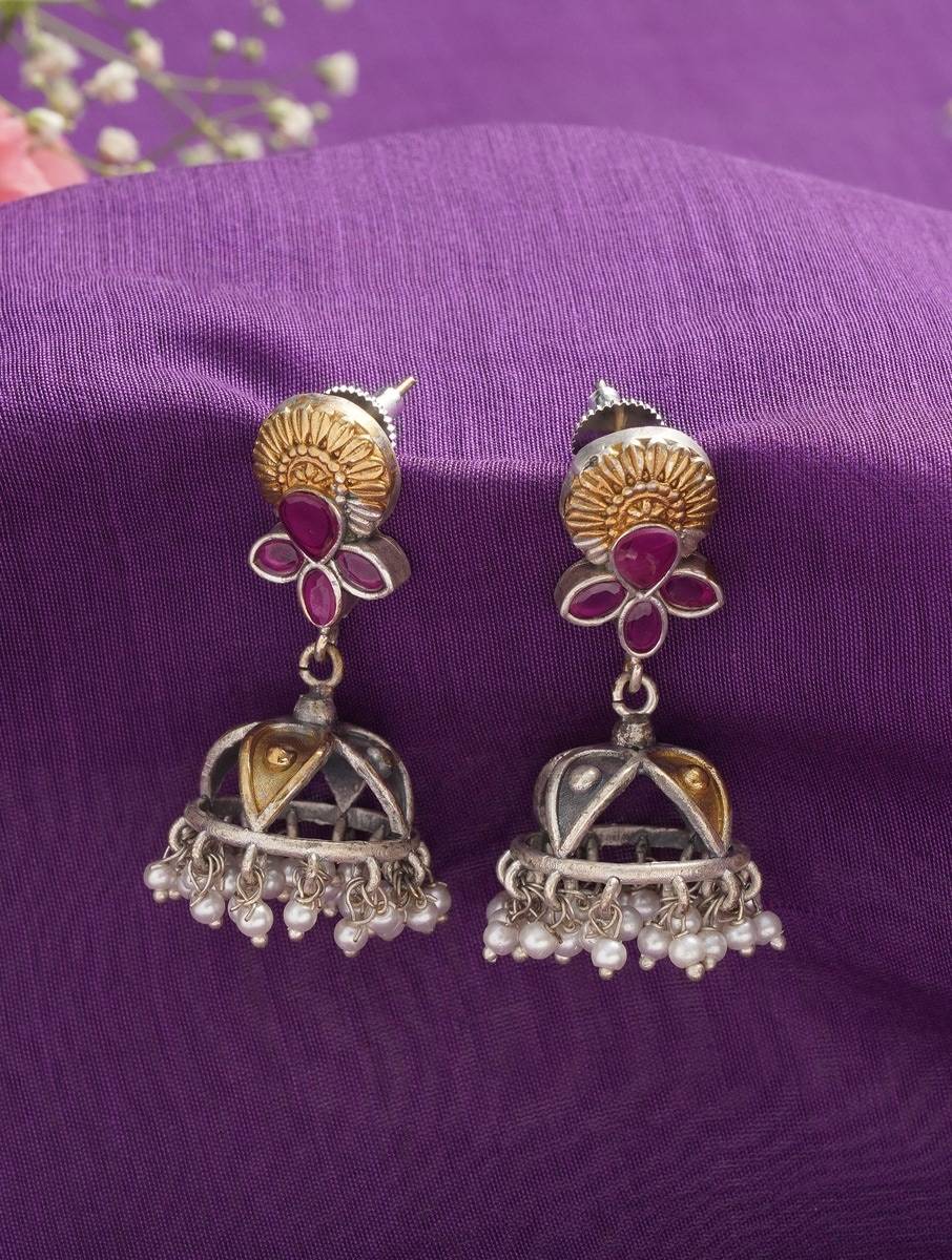 Women Brass Jhumki Earrings
