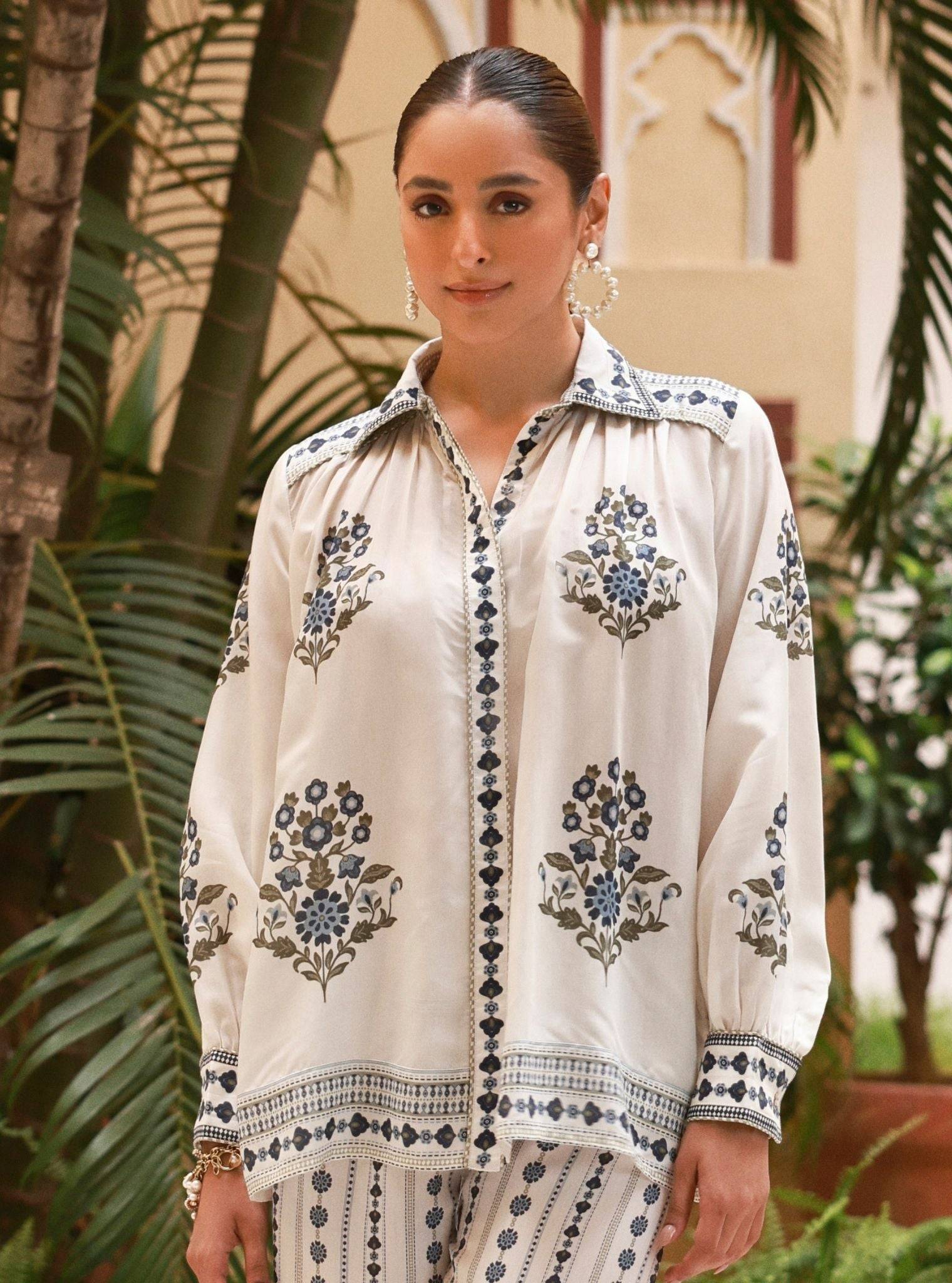 Svea Lawn Printed Off White Co-ord Set