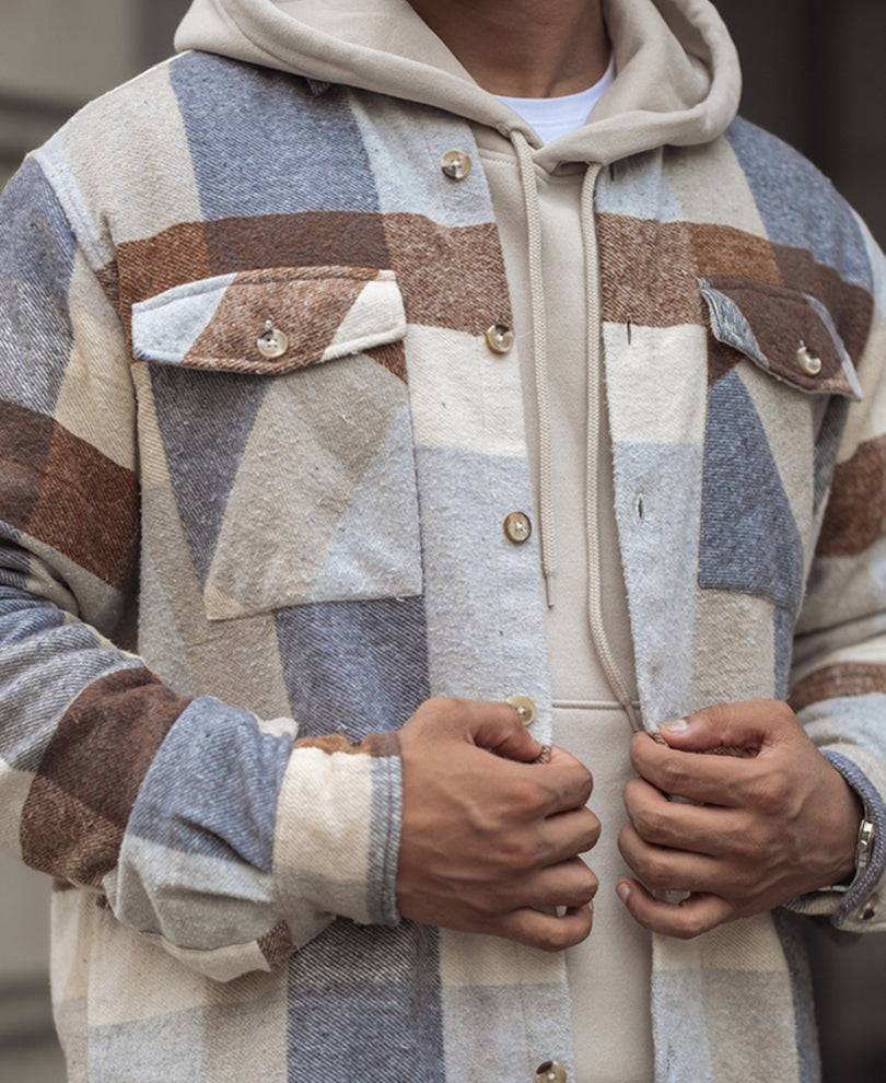 Beige Regular Fit Full Sleeve Shirt With Double Flap Pocket Buy @ ₹1199