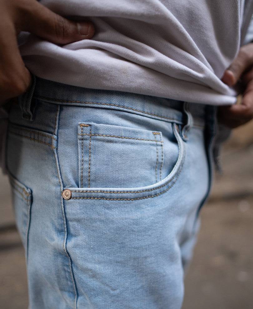 Ice Blue Regular Fit Denim Jeans Buy @ ₹1199