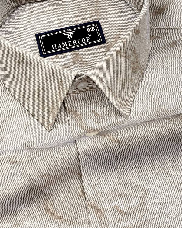 Mountain Vanilla Gray Twill Premium Cotton Shirt