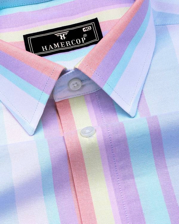 Spectrum Multicolor Stripe Oxford Cotton Shirt