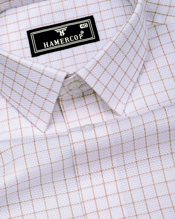 Dusty Pink With White Python Texture Dobby Cotton Shirt