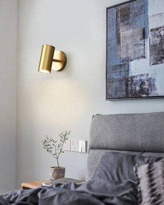 Bedside Reading Light Cylindrical Spotlight 5W-Gold