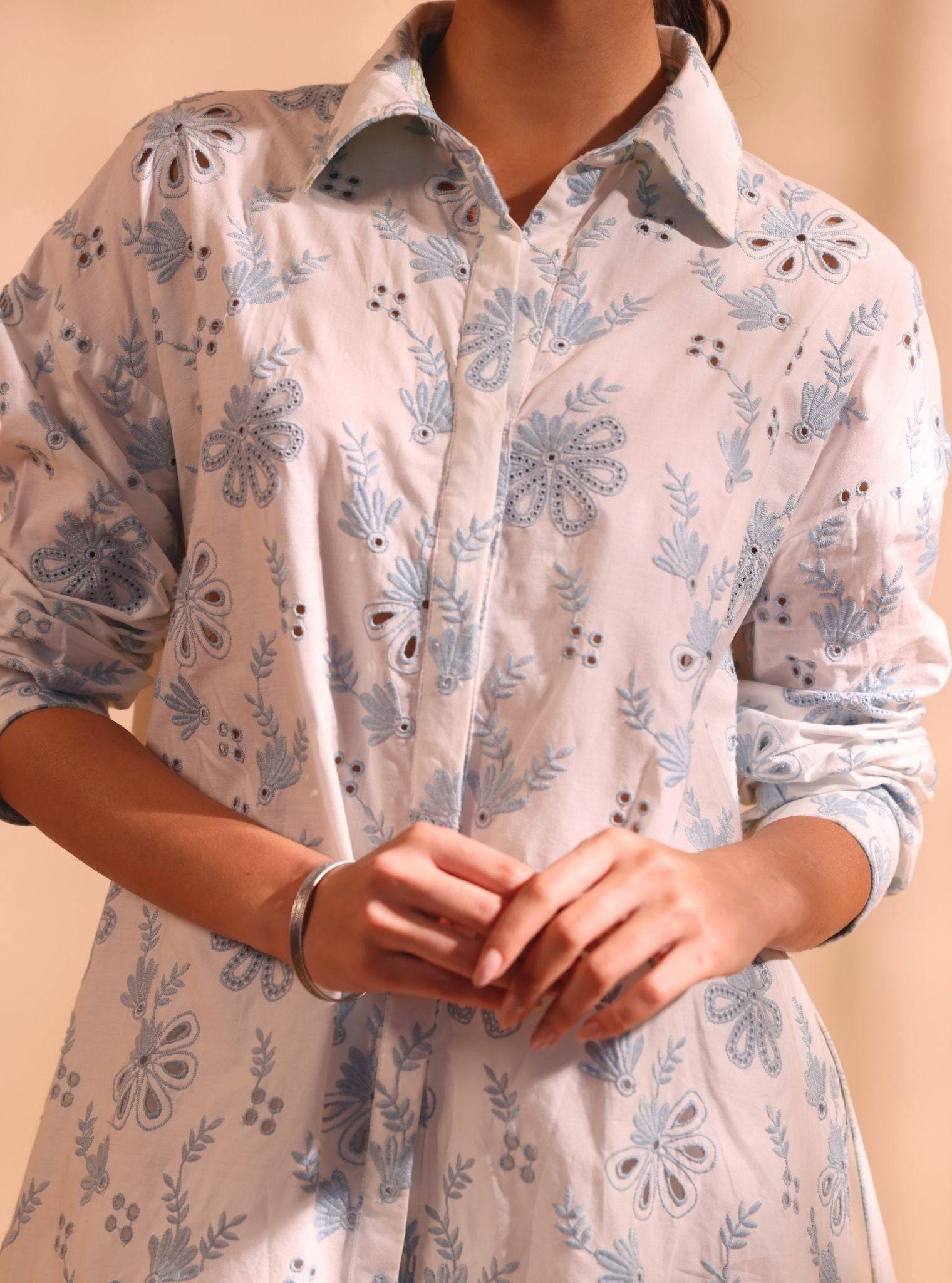 Niva Cotton Stark White Kurta Set