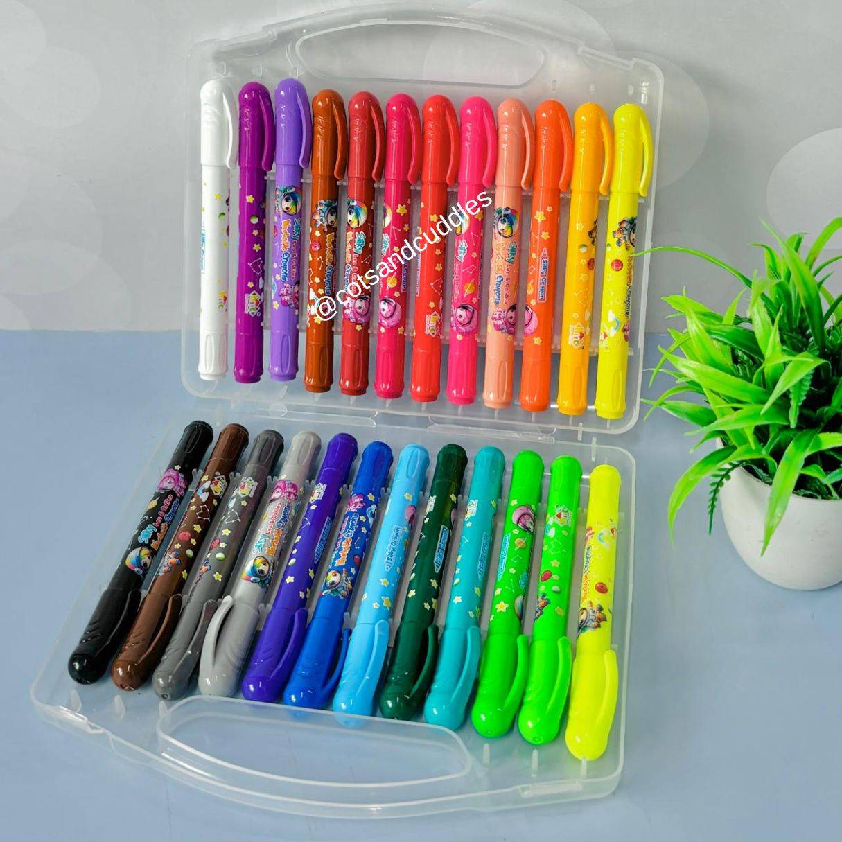 24 Colors Silky Washable Crayons for Art Painting Effects Buy @ ₹499