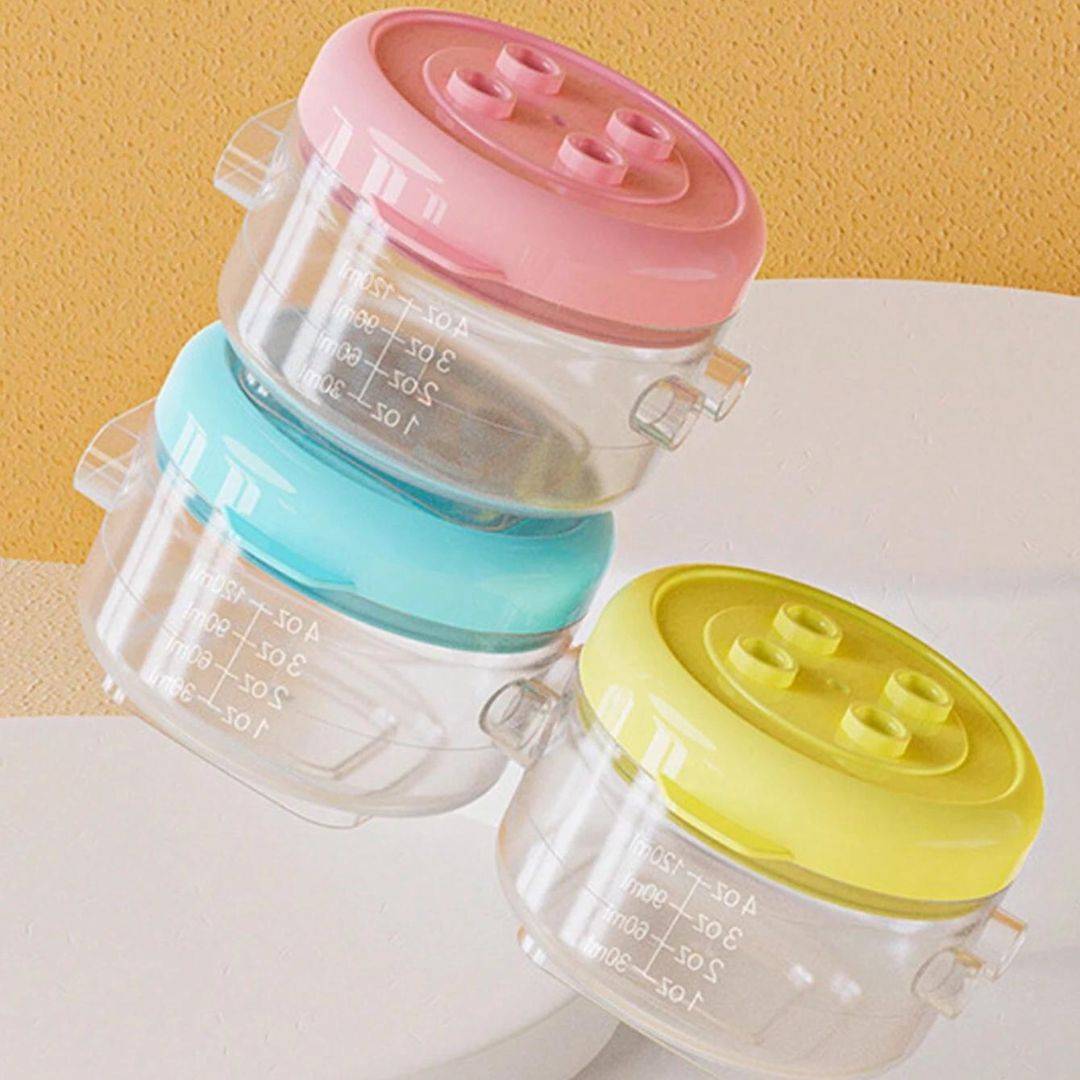 3 pcs Round Stackable Baby Food and Snack Transparent Container Set Buy @ ₹349