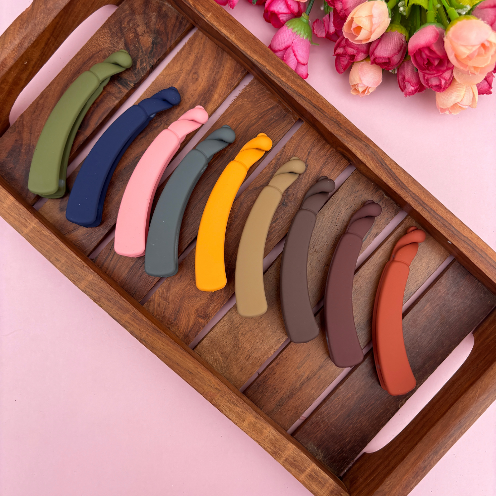 Colourful Banana Matte Finish Clip - Medium