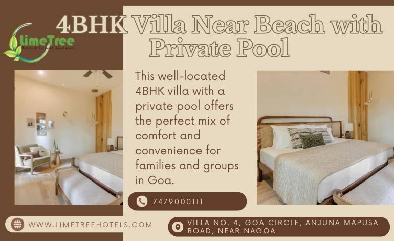 4BHK Beach Villa with Private Pool Surrounded by Greenery